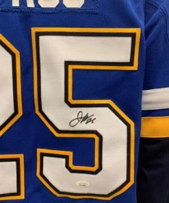 Fan Cave Sports Jordan Kyrou St Louis Blues Autographed Adidas Home Jersey - JSA Autographed Memorabilia