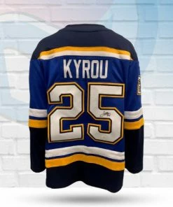 Fan Cave Sports Jordan Kyrou St Louis Blues Autographed Fanatics Home Jersey - JSA Autographed Memorabilia