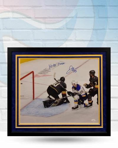 Fan Cave Sports Jordan Kyrou St Louis Blues Autographed Framed 16x20 Photo W/ Inscription - JSA 1 Fan Cave Sports Jordan Kyrou St Louis Blues Autographed Framed 16x20 Photo W/ Inscription - JSA