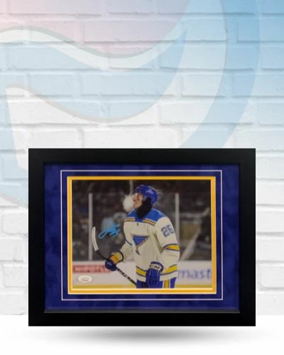 Fan Cave Sports Autographed Memorabilia Jordan Kyrou St Louis Blues Autographed Framed 8x10 Photo - JSA 1 Fan Cave Sports Autographed Memorabilia Jordan Kyrou St Louis Blues Autographed Framed 8x10 Photo - JSA