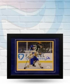 Fan Cave Sports Jordan Kyrou St Louis Blues Autographed Framed 8x10 Photo - JSA Autographed Memorabilia