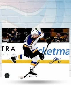 Fan Cave Sports Jordan Kyrou St Louis Blues Autographed Shooting Photo - COA