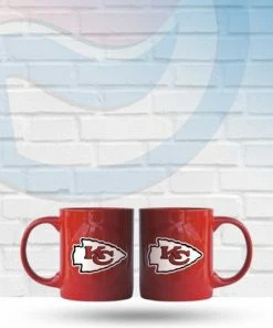 Logo Brands Drinkware Kansas City Chiefs 2 Pack Rally Mug Set