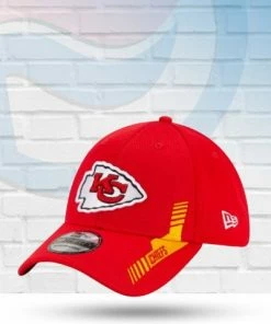 New Era Kansas City Chiefs 2021 Sideline Road 39THIRTY Flex Hat