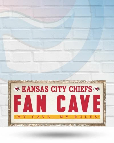 Wincraft Wall Signs Kansas City Chiefs 8" X 17" Fan Cave Wooden Sign 1 Wincraft Wall Signs Kansas City Chiefs 8" X 17" Fan Cave Wooden Sign