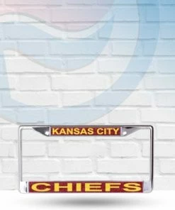 WinCraft Kansas City Chiefs Glitter Background Metallic License Plate Frame