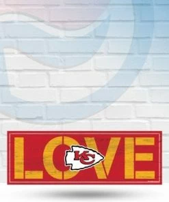 Wincraft Wall Signs Kansas City Chiefs Love 8" X 23" Wooden Sign