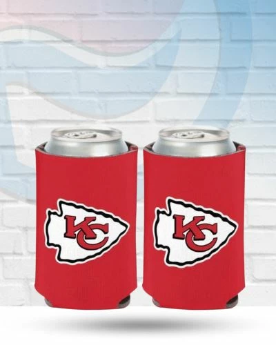 WinCraft Kansas City Chiefs Red Team Logo Can Koozie Drinkware 1 WinCraft Kansas City Chiefs Red Team Logo Can Koozie Drinkware