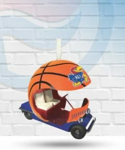 Evergreen Kansas Jayhawks Field Car Christmas Tree Ornament
