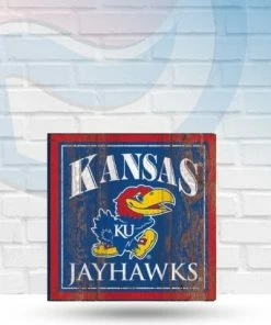 WinCraft Magnets Kansas Jayhawks Wooden Magnet 3" X 3"