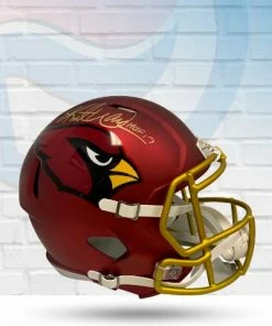 Fan Cave Sports Autographed Memorabilia Kurt Warner Arizona Cardinals Autographed Full Size Blaze Speed Helmet W/ HOF Inscription RARE - Beckett COA