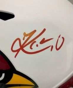 Fan Cave Sports Kyler Murray Arizona Cardinals Autographed Full Size Flat White Speed Rep Helmet - Beckett