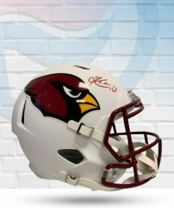 Fan Cave Sports Kyler Murray Arizona Cardinals Autographed Full Size Flat White Speed Rep Helmet - Beckett