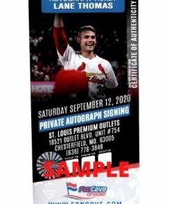 Fan Cave Sports Autographed Memorabilia Lane Thomas St Louis Cardinals Autographed 11x14 W/