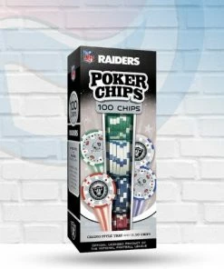 Masterpieces Puzzle Co Games Las Vegas Raiders 100 Piece Poker Chips