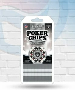Masterpieces Puzzle Co Las Vegas Raiders 20 Piece Poker Chips Games