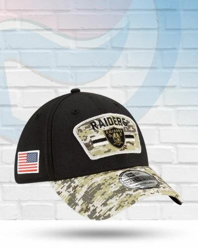 New Era Hats Las Vegas Raiders 2021 Salute To Service 39THIRTY Flex Hat 2 New Era Hats Las Vegas Raiders 2021 Salute To Service 39THIRTY Flex Hat