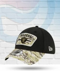 New Era Hats Las Vegas Raiders 2021 Salute To Service 39THIRTY Flex Hat