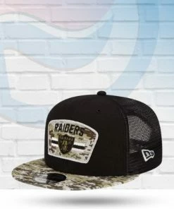 New Era Las Vegas Raiders 2021 Salute To Service 9FIFTY Snapback Hat Hats