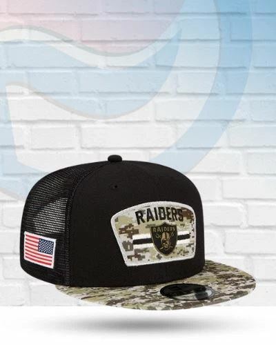 New Era Las Vegas Raiders 2021 Salute To Service 9FIFTY Snapback Hat Hats 2 New Era Las Vegas Raiders 2021 Salute To Service 9FIFTY Snapback Hat Hats