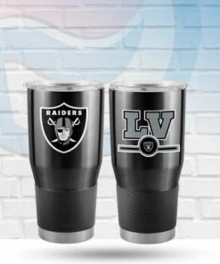 Logo Brands Las Vegas Raiders 30oz Letterman Stainless Tumbler