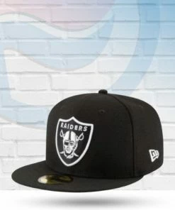New Era Las Vegas Raiders Black And White 59FIFTY Fitted Hat