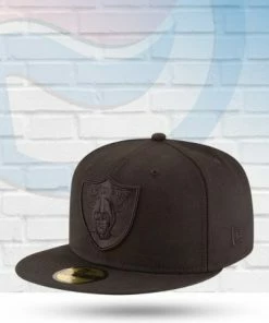 New Era Las Vegas Raiders Black On Black 59FIFTY Fitted Hat