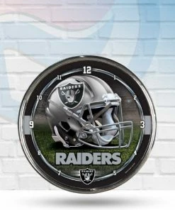 WinCraft Las Vegas Raiders Chrome Wall Clock