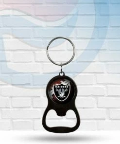 Rico Industries Las Vegas Raiders Colored Bottle Opener Keychain