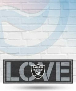 Wincraft Wall Signs Las Vegas Raiders Love 8" X 23" Wooden Sign