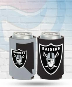 WinCraft Las Vegas Raiders Nevada State Shape Can Koozie Drinkware