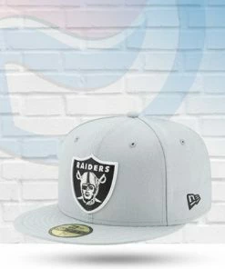 New Era Las Vegas Raiders Snow Grey 59FIFTY Fitted Hat