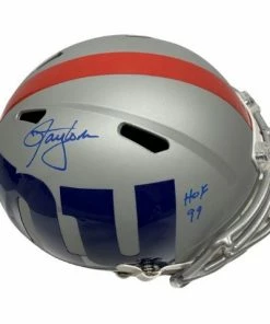Fan Cave Sports Lawrence Taylor New York Giants Autographed Full Size AMP Speed Replica Helmet W/ HOF Inscription -Beckett Autographed Memorabilia