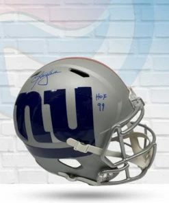 Fan Cave Sports Lawrence Taylor New York Giants Autographed Full Size AMP Speed Replica Helmet W/ HOF Inscription -Beckett Autographed Memorabilia