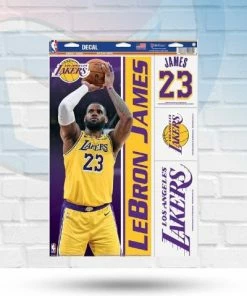 WinCraft Clearance Lebron James Los Angeles Lakers Multi Use Decal Set 11" X 17"