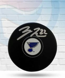 Fan Cave Sports Autographed Memorabilia Logan Brown St Louis Blues Autographed Logo Puck - COA
