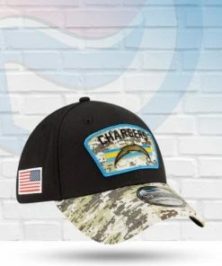 New Era Hats Los Angeles Chargers 2021 Salute To Service 39THIRTY Flex Hat