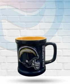 Michigan Los Angeles Chargers Sculpted Coffee Mug