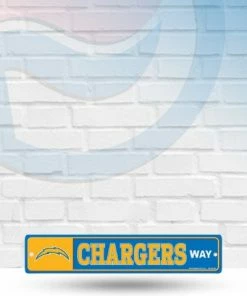 WinCraft Los Angeles Chargers Street Zone Plastic Blvd Sign Wall Signs