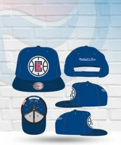 Mitchell & Ness Hats Los Angeles Clippers Mitchell And Ness Two Tone Core Basic Snapback Hat