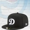 New Era Los Angeles Dodgers Black And White 59FIFTY Fitted Hat Hats