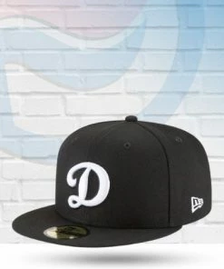 New Era Los Angeles Dodgers Black And White 59FIFTY Fitted Hat Hats