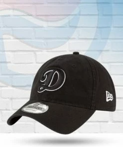 New Era Hats Los Angeles Dodgers Black And White 9TWENTY Adjustable Hat