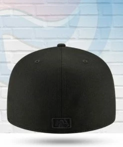 New Era Hats Los Angeles Dodgers Black On Black 59FIFTY Fitted Hat