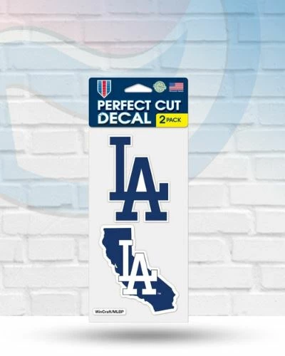 Michigan Los Angeles Dodgers State Shape Set Of Two Perfect Cut Decals 4" X 4" 1 Michigan Los Angeles Dodgers State Shape Set Of Two Perfect Cut Decals 4" X 4"