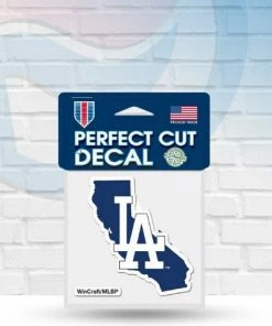 WinCraft Los Angeles Dodgers State Shaped Perfect Cut Decal 4" X 4" Decals