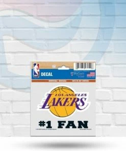 WinCraft Los Angeles Lakers #1 Fan Multi Use Decal 3" X 4"