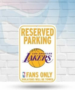 WinCraft Los Angeles Lakers 11" X 17" Plastic Reserved Parking Sign Wall Signs
