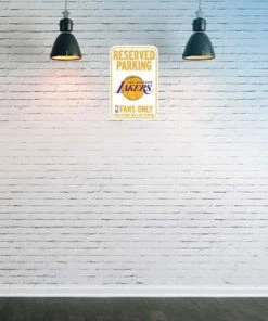 WinCraft Los Angeles Lakers 11" X 17" Plastic Reserved Parking Sign Wall Signs