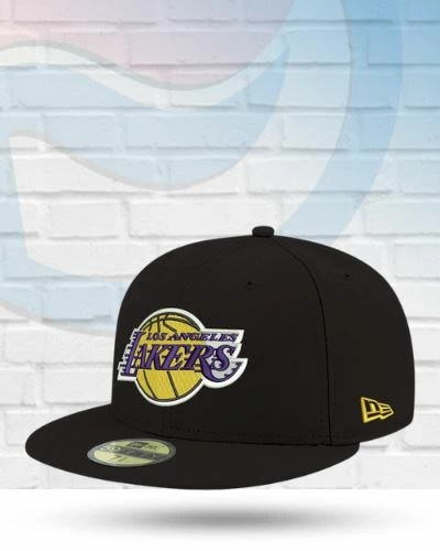 New Era Hats Los Angeles Lakers Black 59FIFTY Fitted Hat 1 New Era Hats Los Angeles Lakers Black 59FIFTY Fitted Hat